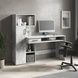 Сучасний комп&rsquo;терний стіл для роботи Письмовий столик з пеналом та відкритими поличками Бетон 07050 фото