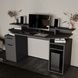 Письменный стол для работы с компьютером и ноутбуком с 2 тумбами и полкой под монитор Антрацит 07036 фото 1