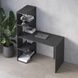Письменный стол со встроенным стеллажем на 4 ячейки для книг и декора Столик для ноутбука Антрацит 07072 фото